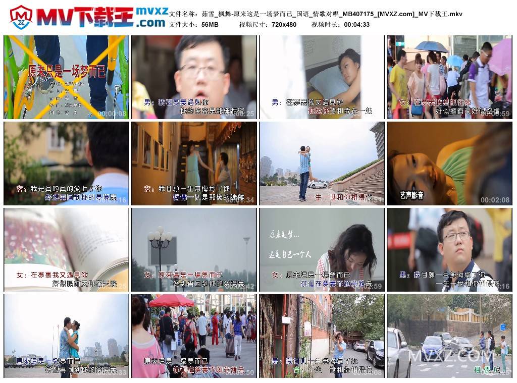 茹雪_枫舞-原来这是一场梦而已_国语_情歌对唱_MB407175